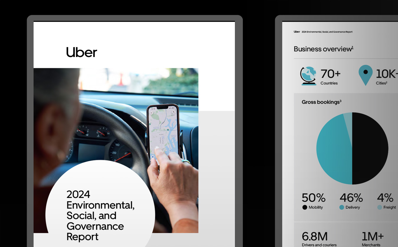 Uber Technologies 2024 Environmental, Social,  and Governance Report
